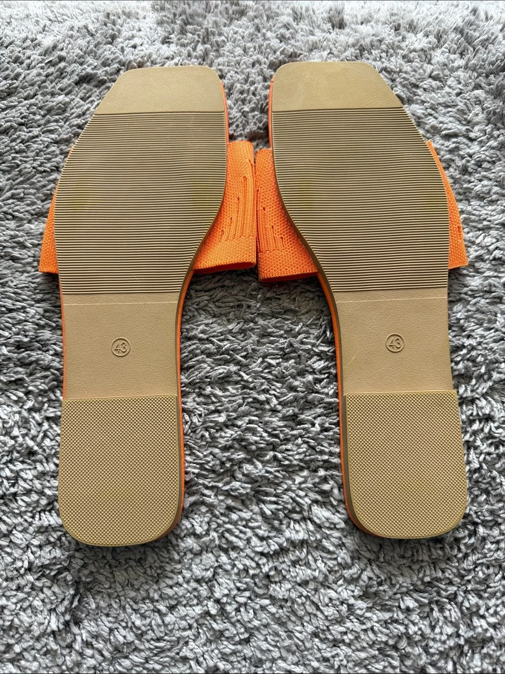 Yasinanx Orange Knit Slide Sandals - Women